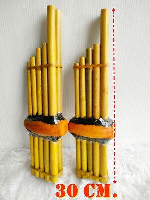 2x30cm. Can Bamboo Bao Miniature Thai Traditional Musical Instrument ...