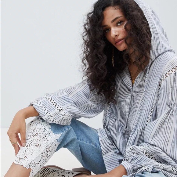 Free People Baja Babe Hooded Pullover XS New Really Cute | eBay