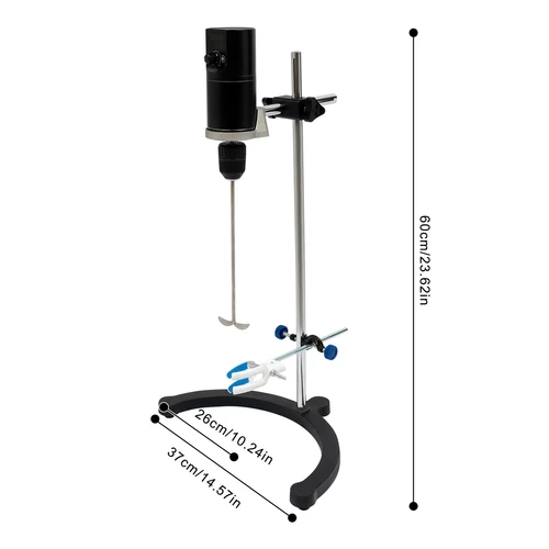 120W Elektrischer Überkopfrührer Max.40L Digital Labormixer Zeit & Geschwindigkeit Einstellbar - Bild 3 von 6