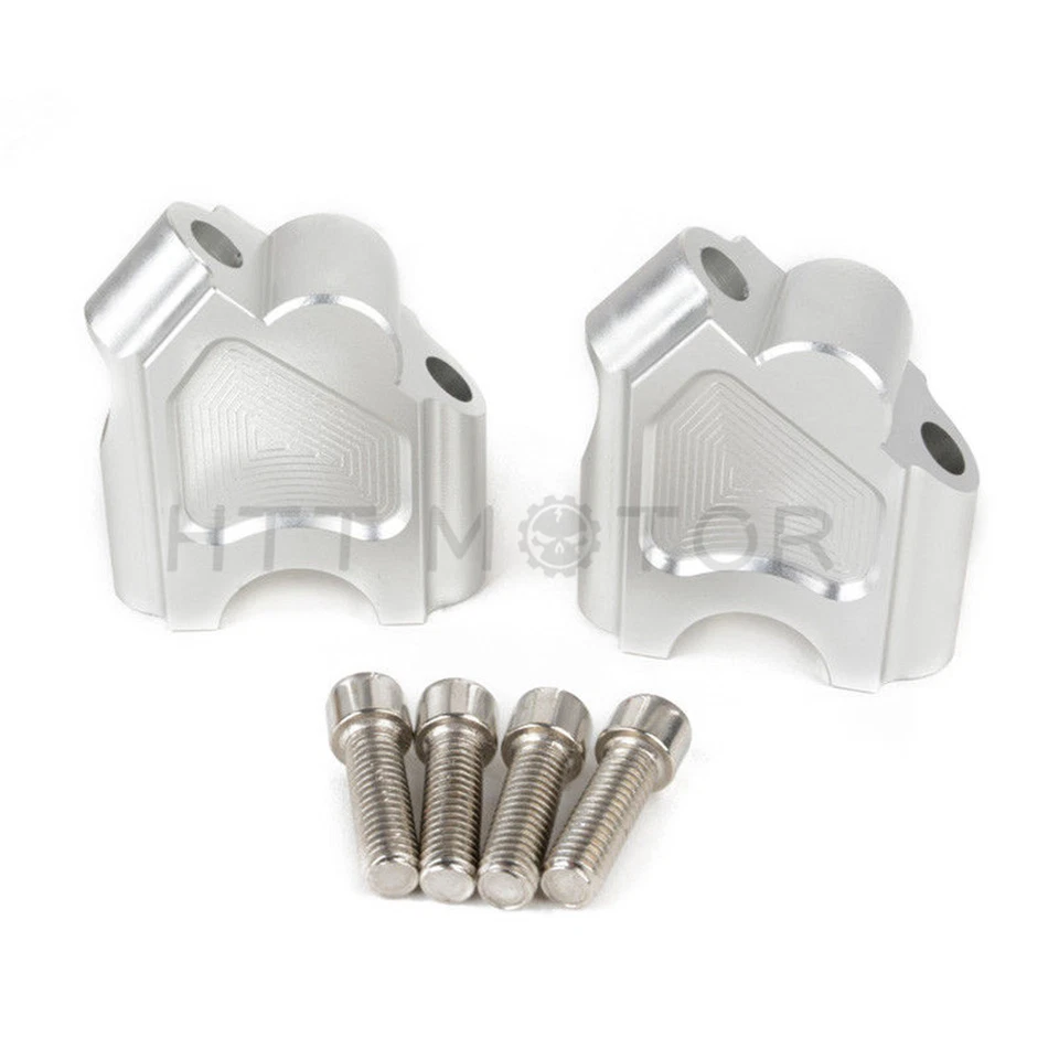 Kit elevador manillar moto mueve barra hacia arriba para BMW F650GS F700GS 08-17 plateado Foto 3 de 4