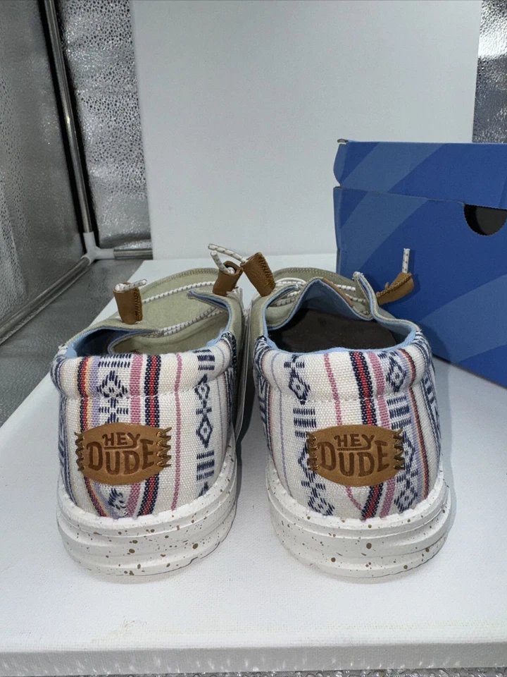 Hey Dude Wendy Funk Baja Natural Mujer 11 Zapatos Estilo Barco Multicolor W11 Nuevo en Caja Foto 2 de 4