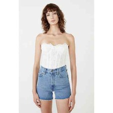 BARDOT Oskar Corset Bodysuit Women's Orchid White Size XS NWT
