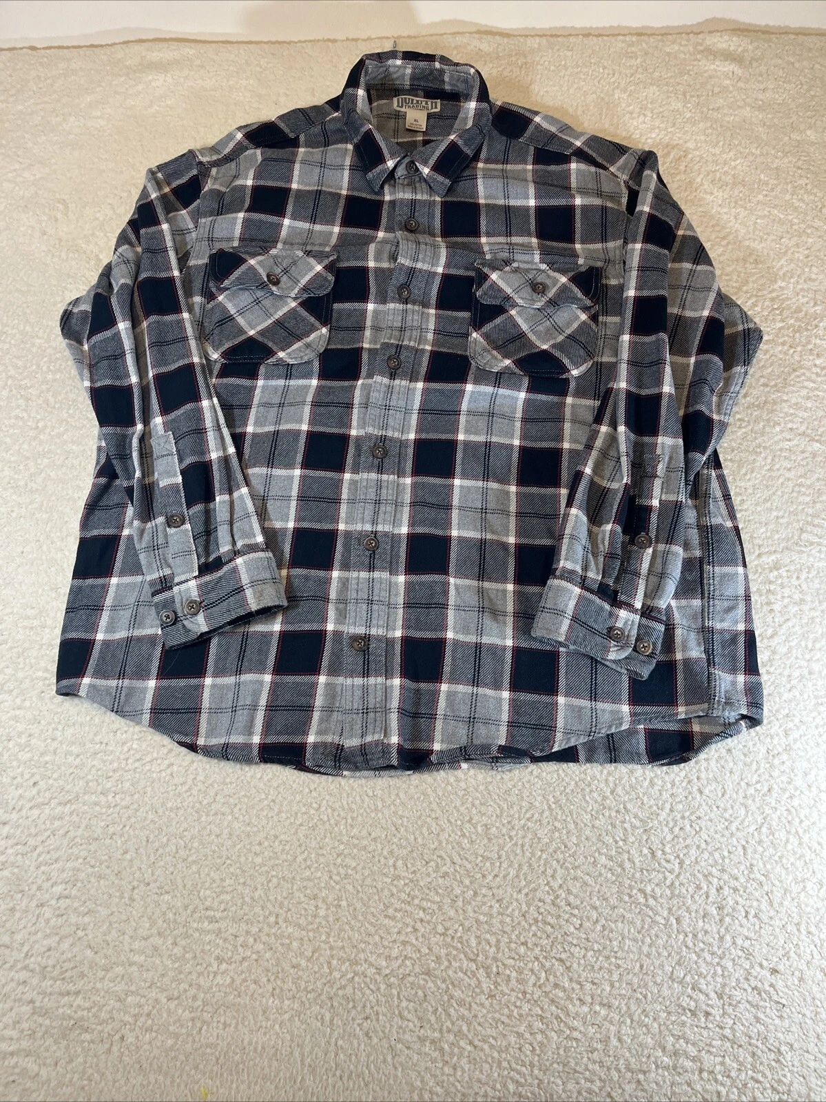 Duluth Trading Flannel Shirt Men's XL Multicolor Plaid Button Up Shacket