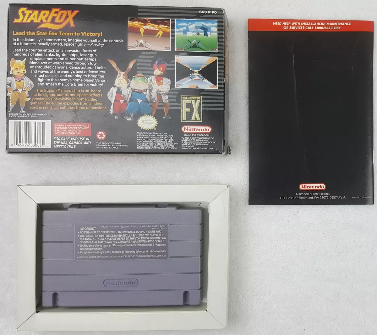 EXCELLENT STARFOX SUPER NINTENDO SNES GAME IN ORIGINAL BOX COMPLETE CIB