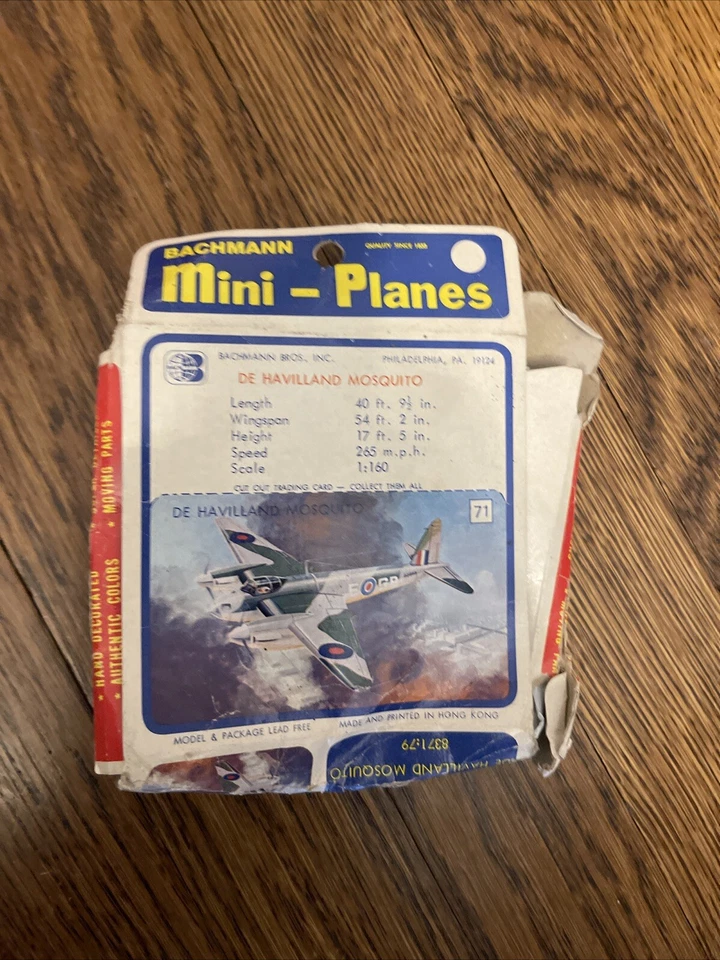 Miniaviones De Havilland Mosquito Bachmann #71 de colección 1:160 en CAJA RARO Foto 3 de 4