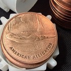 20x -  1 oz Copper Rounds .999 Fine American Alligator Wildlife Design TUBE LOT — photo 3