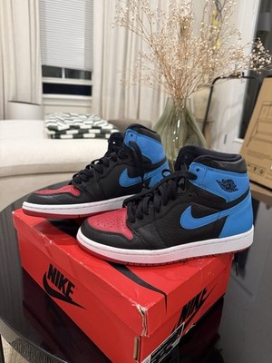 Nike Air Jordan 1 High OG UNC To Chicago 2020 Black Blue Red (Woman s)