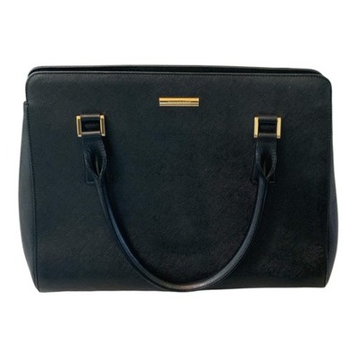Burberry - Black/Gold Saffiano Leather Handbag