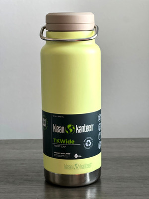 Klean Kanteen 32oz Insulated Bottle   Shadow Lime   Stainless Steel   New