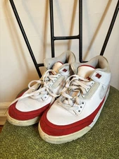 NIKE Jordan CJ0939-100 Mens 3 Retro Tinker Air Max Red SNEAKERS / SHOES ~Sz 10.5