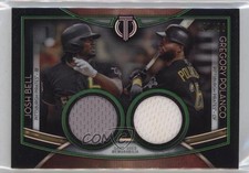 2020 Topps Tribute Dual Player Relics Green 40/99 Josh Bell Gregory Polanco k4s
