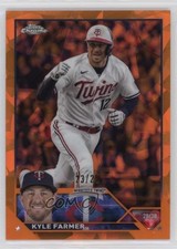 2023 Topps Chrome Update Sapphire Edition Orange 23/25 Kyle Farmer #USCS57 0c2