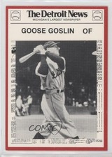 1981 Detroit News Tigers Boys of Summer 100th Anniversary Goose Goslin HOF 0q3