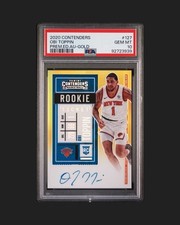 2020 Contenders Obi toppin Premium Edition Autographs Gold 1/10 PSA 10 Jrsy Mtch