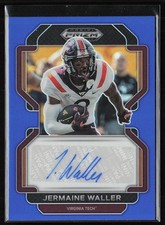 Jermaine Waller 2023 Prizm Draft Picks #RA-JWA Blue Auto /149 VT Hokies