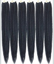 6 Pack of Micro Box  Braids Crochet Hair, 30 inch, Extra Long Pre-looped  Crochet