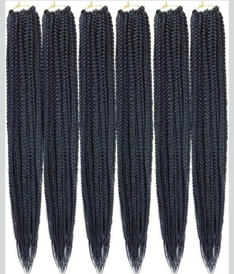 6 Pack of Micro Box Braids Crochet Hair, 30 inch, Extra Long Pre-looped Crochet