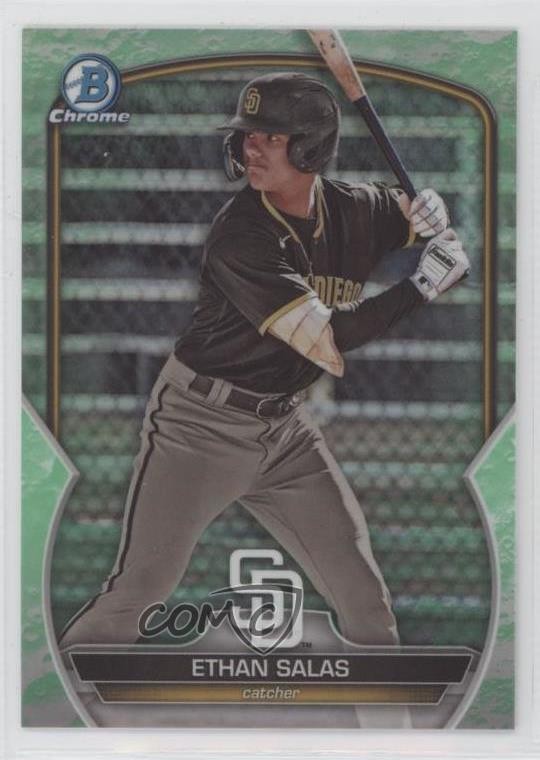 2023 Bowman Draft Chrome Lunar Glow Refractor Ethan Salas #BDC-1 uk2