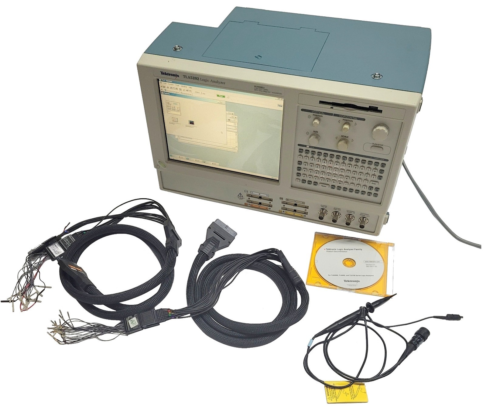 Tektronix TLA5202 68 Channel Benchtop Digital Logic Analyzer w/ Probes