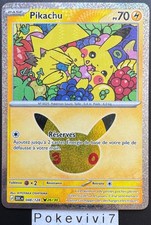 Carte Pokemon PIKACHU 048/128 (26/30) HOLO 30ans 30C FR NEUF