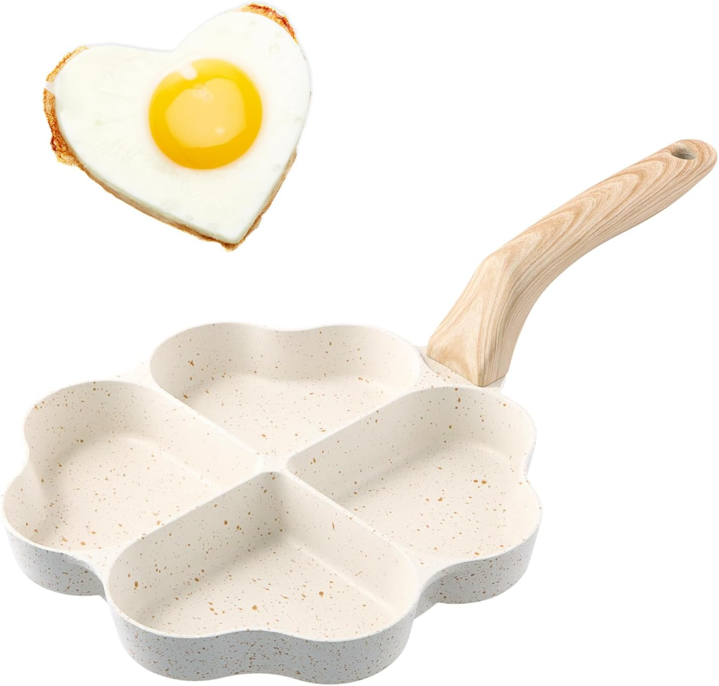 Padella Antiaderente per Pancake, 4 Tazze, Padella a Forma Di Cuore, Piccole Pad