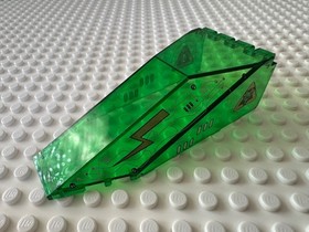 LEGO Windscreen 10 x 4 x 2 1/3 Canopy with Insectoids Silver / Copper 2507px1