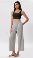 Ododos Modal Soft Wide Leg Cropped Casual Pants Coastal Grandmother lounge