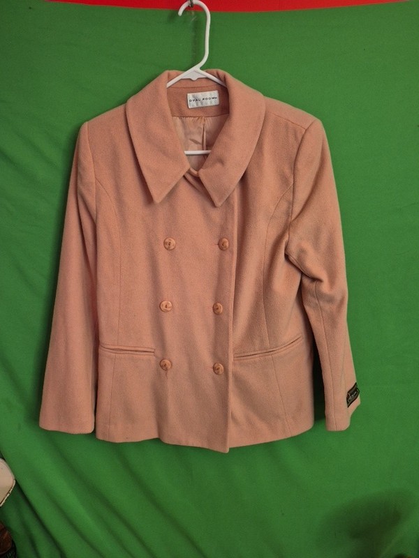 Oval Room Women's Pink Jacket Size 10, Wool,nylon,cashmere