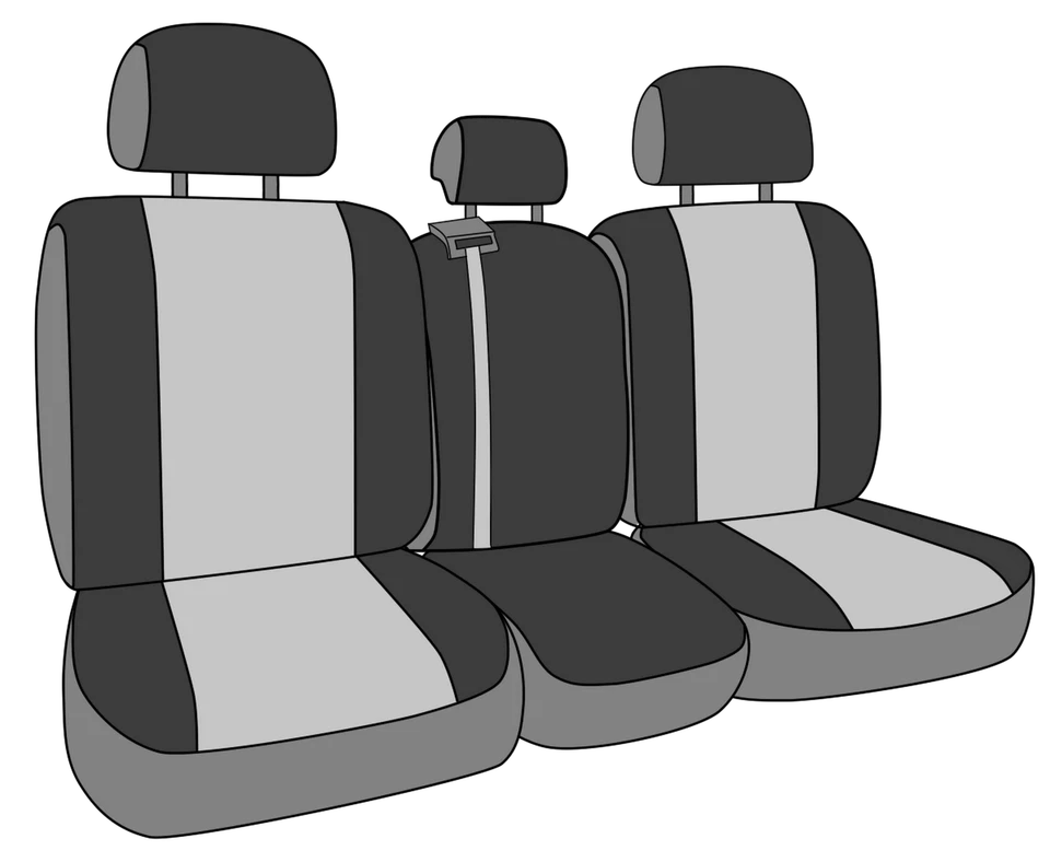 Fundas de asiento de coche CalTrend para Ford F-350 Super Duty 2021-2025 carbón Foto 4 de 4