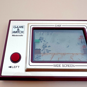 Vintage 1981 Nintendo Game & Watch Chef FP-24 Wide Screen Handheld Game Japan