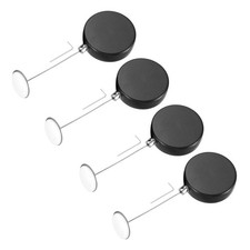 4 x 3.3Ft Retractable Cable Security Lock with Round Patch Wrench 150 g Black