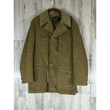 Sears Sportswear Corduroy Sherpa Lined Jacket Chore Coat Size 42 Large  Tan