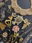 40+ Vintage Costume Jewelry Lot Brooch Necklace Bracelet Rhinestone  Flower — photo 8