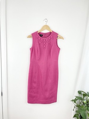 pink linen sheath dress Talbots Pink Linen Blend Sleeveless Sheath Dress Women’s 2P NWOT