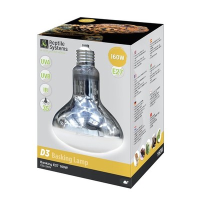 Reptile Systems D3 UV Basking Lamp E27, 125W - UVA UVB Wärme Terrarium Licht