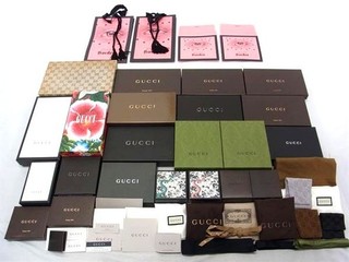 Gucci Empty Gift Boxes Dust Bag Paper Bag Set Bundle Lot 35pcs Auth DB5086