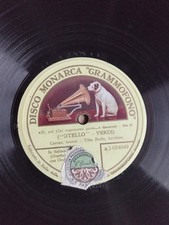 CARUSO TITTA RUFFO Otello Verdi  ONE SIDE MONARCA 78 Rpm  Shellac