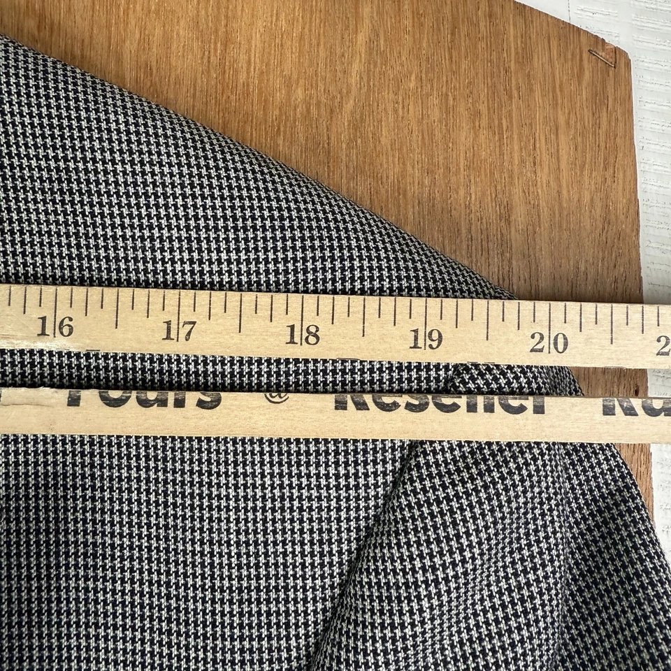 Traje De Colección Doble Pecho Para Hombres 42L Gris Pata de Gallo 6x1 100% Lana Pantalones 38x31 Foto 4 de 4