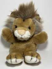 JC Penney Stuffed Plush Lion 12" Hand Puppet Brown Thick Material Toy Vintage