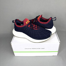 Womens 7 APL Sneakers Running Tennis Shoes Techloom Zipline Navy Red Ribbed $350