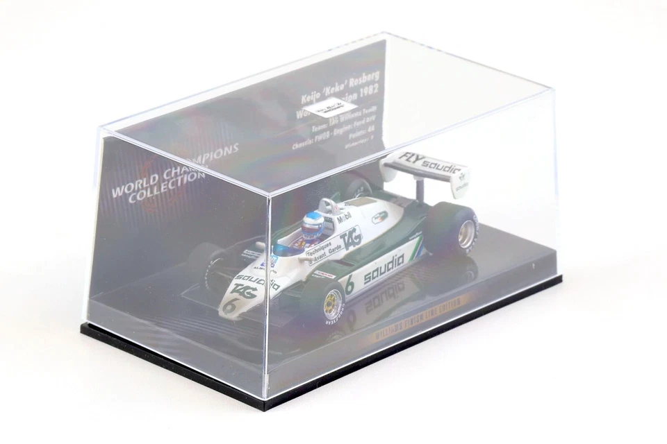 F1 WILLIAMS FW08 #6 K.Rosberg World Champion Dirty Version 1982 1/43 MINICHAMPS - Image 3 of 4