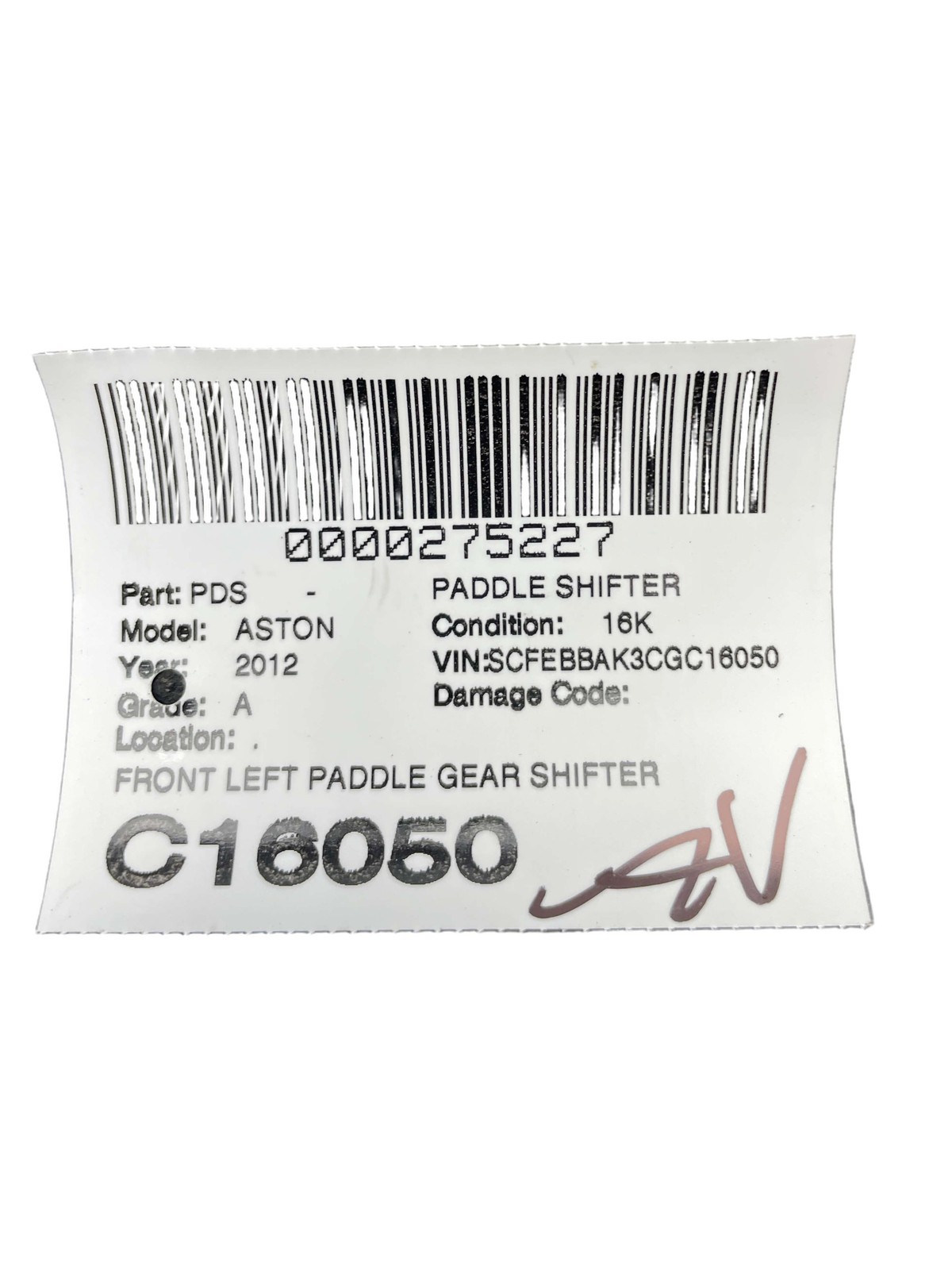 Aston Martin V8 Vantage 2006-2018 Front Left Paddle shifter