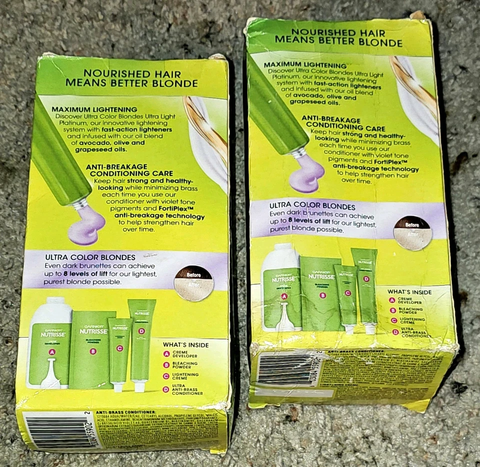 Kit blanqueador de color de cabello Garnier Nutrisse crema PL2 mascarpone platino ultra ligero Foto 3 de 4