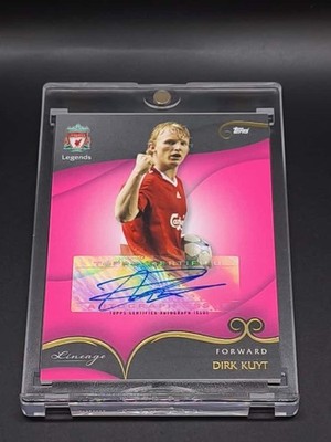 Liverpool Lineage Topps Dirk Kuyt Auto Pink /80 2022/23 LFC Legend Autogramm NM