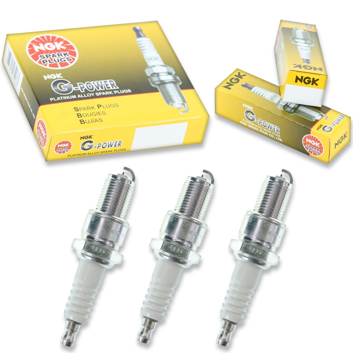 3 pcs NGK G-Power Spark Plugs for 1985 Suzuki SA310 1.0L L3 - Engine Kit Set km