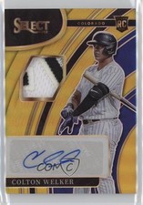 2022 Panini Select Rookie Jersey Gold Prizm 8/10 Colton Welker #RJA-CW Auto o3p