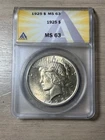 1925 Peace Dollar ANACS MS63