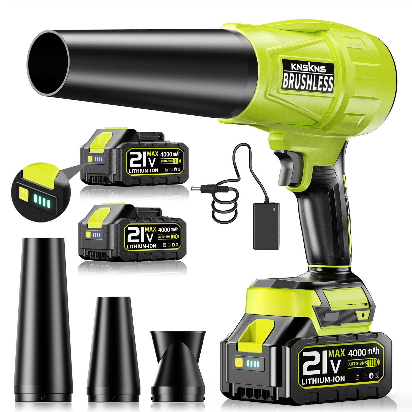 Cordless,580000rpm Lightweight Handheld Leaf Blower With...