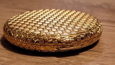 Elizabeth Arden vintage Puderdose Spiegel Switzerland vergoldet Compact Etui