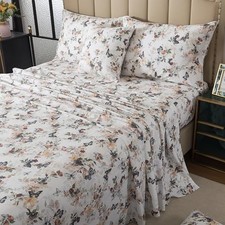 Butterfly Sheets Set Watercolor Floral Bed Sheets Queen Watercolor Butterfly